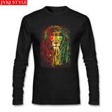 Rasta  Headphones Hair T Shirt Custom Long Sleeve T Shirt Men 2019 Hot Vegan Cotton Crewneck  Funny T Shirts