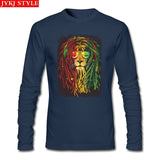 Rasta  Headphones Hair T Shirt Custom Long Sleeve T Shirt Men 2019 Hot Vegan Cotton Crewneck  Funny T Shirts