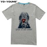The Big Bang Theory T Shirt This Is My Spot Games Of Thrones Men T-Shirts Casual Digital Printed 100% Cotton