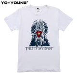 The Big Bang Theory T Shirt This Is My Spot Games Of Thrones Men T-Shirts Casual Digital Printed 100% Cotton