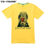 The Big Bang Theory T Shirt This Is My Spot Games Of Thrones Men T-Shirts Casual Digital Printed 100% Cotton