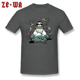 Sloth Life T-shirt Retro Game Lover T Shirt Men Old School Tops Funny Cartoon Tee Gamer Team Custom Clothes Cotton White Tshirt