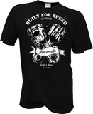 2019 New Brand clothing T shirt Novelty Hot Rod Tattoo Biker built for speed custom Totenkopf Rockabilly Skull