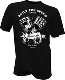 2019 New Brand clothing T shirt Novelty Hot Rod Tattoo Biker built for speed custom Totenkopf Rockabilly Skull